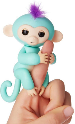 Cenocco Vingerspeelgoed Happy Monkey Turkoois