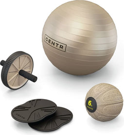 Centr by Chris Hemsworth Core Kit 4 in 1 - Stability Ball - Ab Wheel - Core Slides - Slam Bal - Thuis fitness
