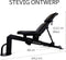 Centr FID - Trainingsbank - Fitnessbank - Telescopisch verstelbaar - met ingebouwde Utility Stool - Zwart