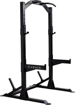 Centr Half Rack - Squat Rack - Power Rack - met Pull-Up Bar - Zwart
