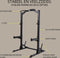 Centr Half Rack - Squat Rack - Power Rack - met Pull-Up Bar - Zwart