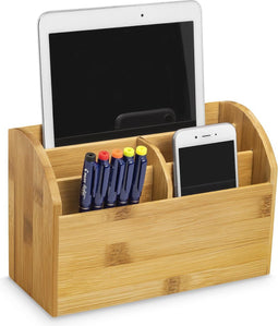 CEP desk organizer uit bamboe, staand, 5 vakken