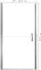 vidaXL - Douchedeur - mat - 100x178 - cm - gehard - glas