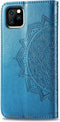 Hoesje Met Pasjeshouder Geschikt voor iPhone 11 - Mandala Bookcase - Turquoise