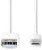 Nedis CCGB60500WT10 - USB A naar USB 2.0 micro kabel - 100 cm - Wit