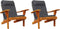 vidaXL - Stoelkussens - 2 - st - Adirondack - oxford - stof - antracietkleurig