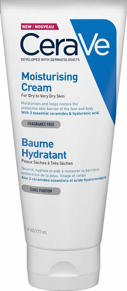 CeraVe Hydraterende Crème - voor Droge tot Zeer Droge Huid - met 3 Essentiële Ceramiden - 177ml