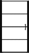 vidaXL - Douchedeur - halfmat - 81x195 - cm - gehard - glas - zwart