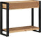 vidaXL - Console - Tafel - Zwart - 90x33x75 - cm - van - Massief - Acaciahout - en - Metaal