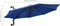 vidaXL - Wandparasol - met - metalen - paal - 300 - cm - blauw