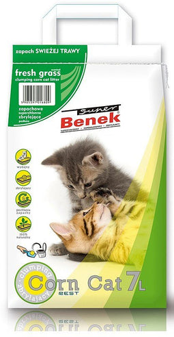 Certech Super Benek Corn Cat Fresh Grass - Corn Cat Litter Clumping 7 l