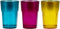 CERVE - HOLLYWOOD WATERGLAS SET3 38CL TURQUOISE-FUSCHIA-YELLOW,