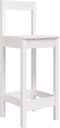 vidaXL - Barstoelen - 2 - st - 40x41,5x112 - cm - massief - grenenhout - wit