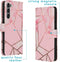 iMoshion Hoesje Geschikt voor Samsung Galaxy S23 Plus Hoesje Met Pasjeshouder - iMoshion Design Softcase Bookcase - Roze / Pink Graphic
