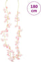 Kerstslingers met bloemen 6 st 180 cm lichtroze