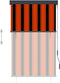 vidaXL - Rolgordijn - voor - buiten - 100x250 - cm - oranje - en - bruin