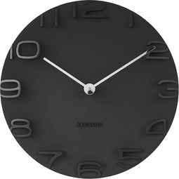 Wandklok On The Edge - Zwart met chromen wijzers - Ø42cm