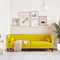vidaXL - Driezitsbank - Chesterfield-stijl - met - bolsters - fluweel - geel