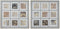 Schilderij Home ESPRIT Bruin Beige polyestyreen Canvas Geruit Stads 82 x 5 x 82 cm (2 Stuks)