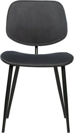 JACKIE EETKAMERSTOEL FLUWEEL GRIJS