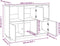 vidaXL - Dressoir - 110,5x35x80 - cm - massief - grenenhout - zwart
