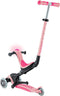 Globber Go Up Deluxe - Meegroeistep - 3-in-1 met zitje - Lichtgevende wielen - Pastel Pink