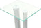 vidaXL - Speakerstandaarden - zuil-ontwerp - gehard - glas - zilver - 2 - st