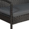Juskys Trinidad - Loungeset - 2-zitsbank met 2 fauteuils - Donkergrijs