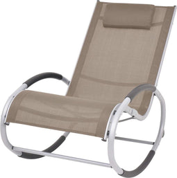 vidaXL - Tuinschommelstoel - textileen - taupe
