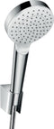 Hansgrohe Crometta 1jet Porter - Doucheset met slang 125 cm - Chroom/Wit