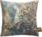 PTMD Triva Blue Cotton Velvet Cushion Antique Print S