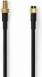 Antennekabel - SMA Male - SMA Female - Verguld - 50 Ohm - Dubbel Afgeschermd - 5.00 m - Rond - PVC - Zwart - Polybag