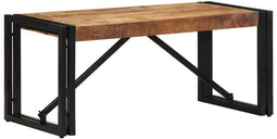vidaXL - Salontafel - 80x40x35 - cm - massief - ruw - mangohout