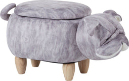 PUG - Poef - Grijs - Fluweel