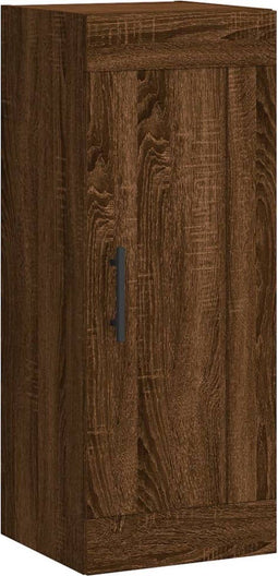 vidaXL - Wandkast - 34,5x34x90 - cm - bewerkt - hout - bruin - eikenkleur