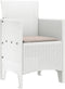 vidaXL - Tuinstoelen - met - Kussens - 2 - stuks - Witte - Poly - Rattan