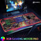 RGB Gaming Muismat 900x400mm XXL 13 LED Lichteffecten Glad Oppervlak Antislip Computer PC en Laptop Skeleton Muismat