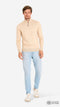 Mario Russo Half Zip Sweater - Trui Heren - Sweater Heren - Coltrui Heren - 3XL - Beige