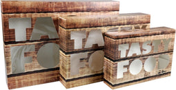 Partydoos/ cateringdoos Tasty Food 36x25x8cm 10 stuks