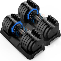 Coast Verstelbare Dumbbells - 4-25kg - 10-in-1 - Halters - Zwart