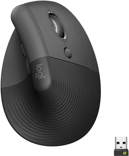 Logitech Lift - Ergonomische muis - Draadloos - Rechtshandig - Grafiet