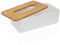 Doos voor doekjes Versa Bamboe Polypropyleen 13,1 x 8,6 x 26,1 cm Wit
