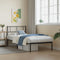 vidaXL - Bedframe - met - hoofdbord - metaal - zwart - 90x190 - cm