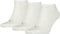PUMA Unisex Sneakersokken - 3-pack - Maat 35-38 - Wit (3-pack)