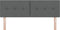 vidaXL - Hoofdbord - met - Knopen, - Donkergrijs, - 140 - cm