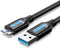 Vention COPBF USB-kabel USB 2.0 1 m USB A Micro-USB B Zwart