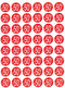 Agipa Kortinglabel -50%, rood, pak van 192 stuks, verwijderbaar