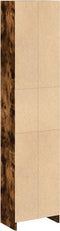 vidaXL - Boekenkast - 40x24x176 - cm - bewerkt - hout - gerookt - eikenkleurig