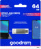 Goodram ODA3 - USB Stick - 64GB - USB Type-A / USB Type-C - Zilver