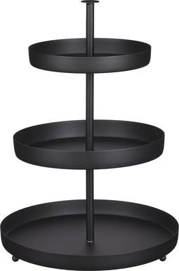 Mica Decorations Etagere 3-Laags - H44 x Ø30 cm - Zwart